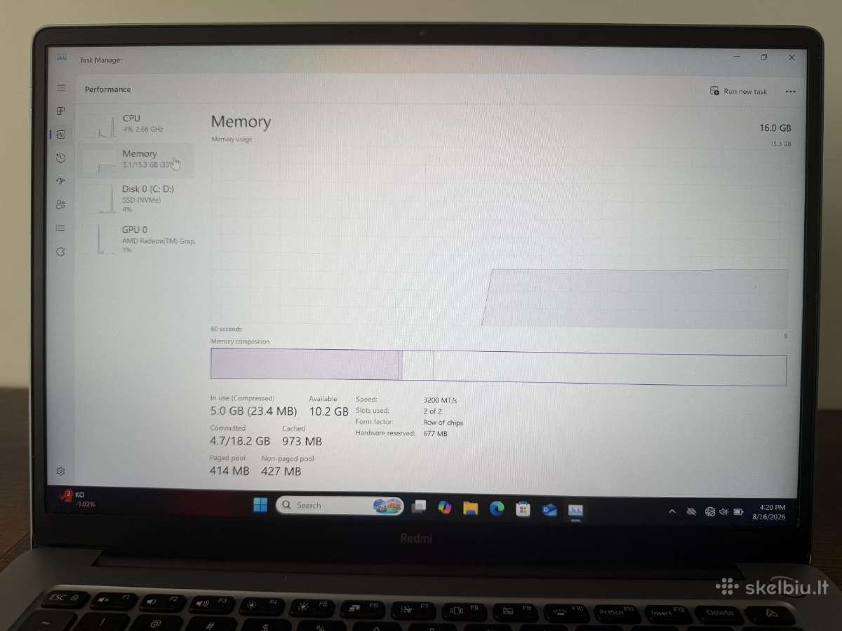 Xiaomi Redmibook Pro 14 Ryzen 7 5700u 16gb - nuotraukos Nr. 5