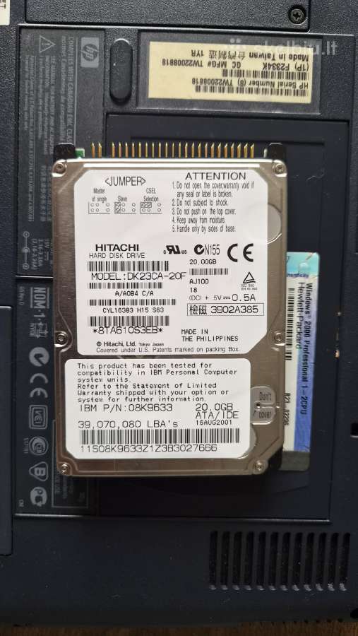 Hp omniboik Xe3 Pentium 3 - nuotraukos Nr. 17