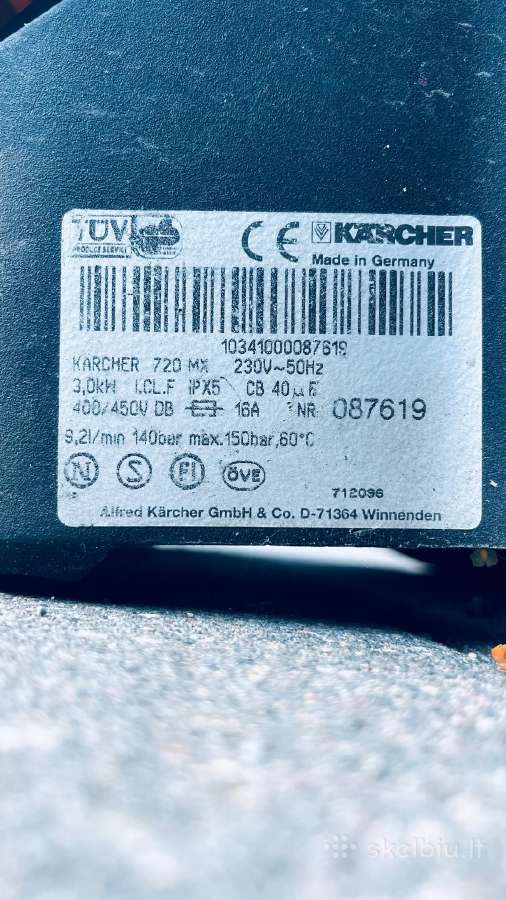 Parduodu Karcher 720 Mx - nuotraukos Nr. 3