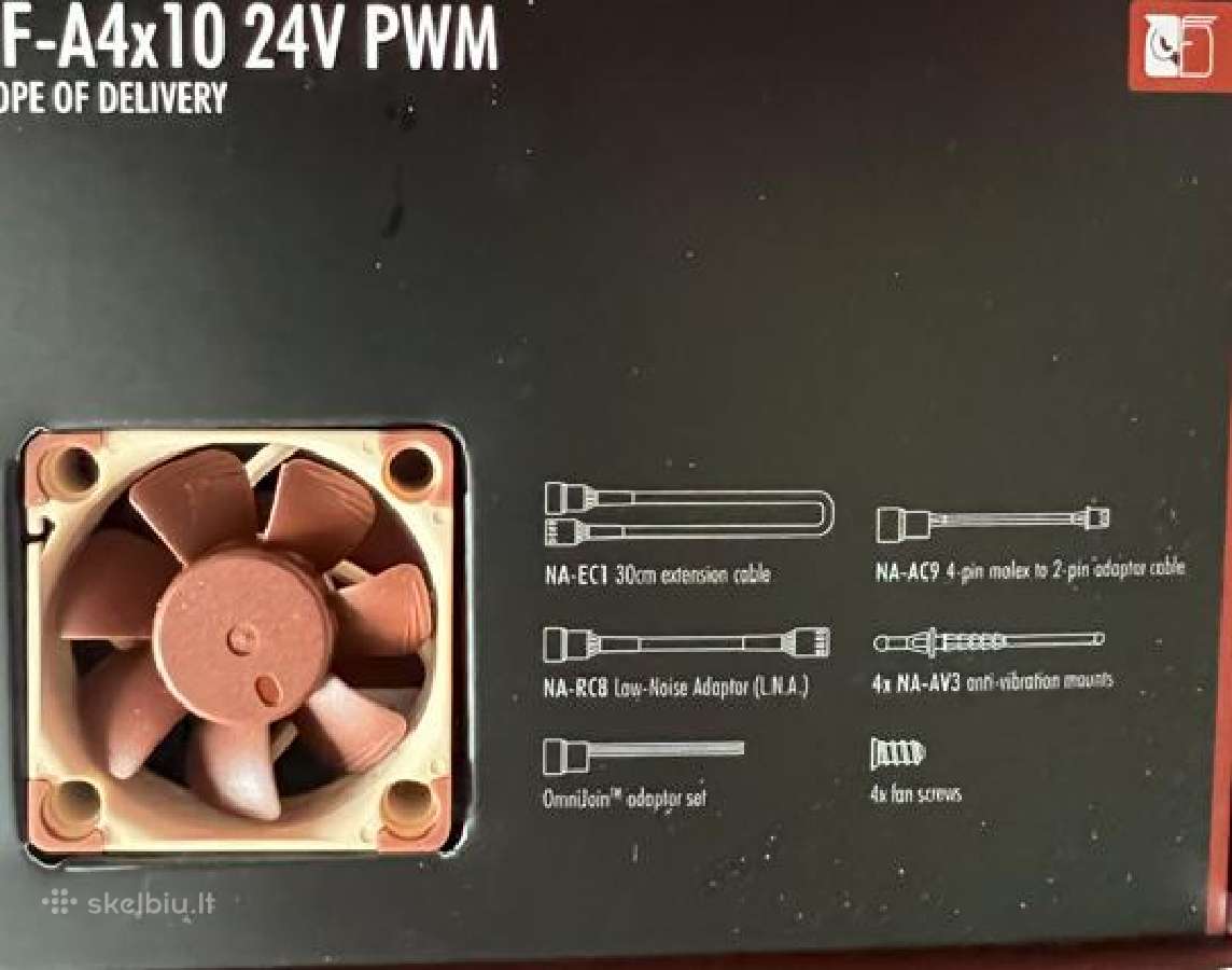 2x Noctua Nf-a4x10 40mm 24v Pwm - nuotraukos Nr. 2