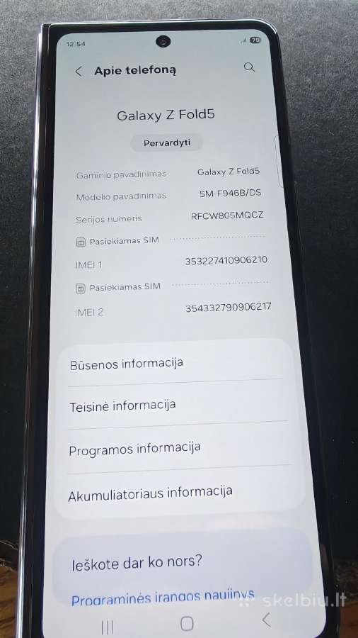 Samsung fold 5 256gb - nuotraukos Nr. 8