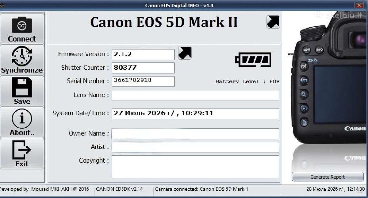Canon 5D mk2 (body) - nuotraukos Nr. 5
