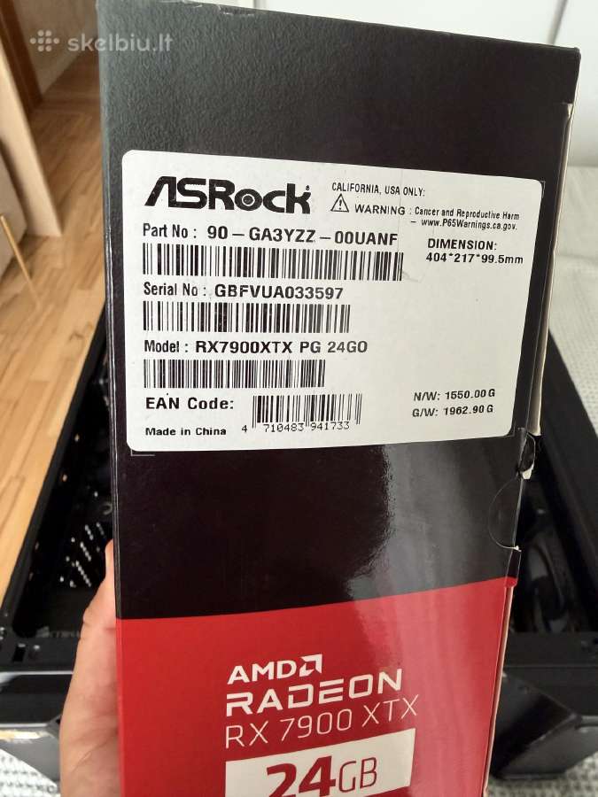 Asrock Radeon Rx 7900 Xtx Phantom Gaming Oc 24 GB - nuotraukos Nr. 6