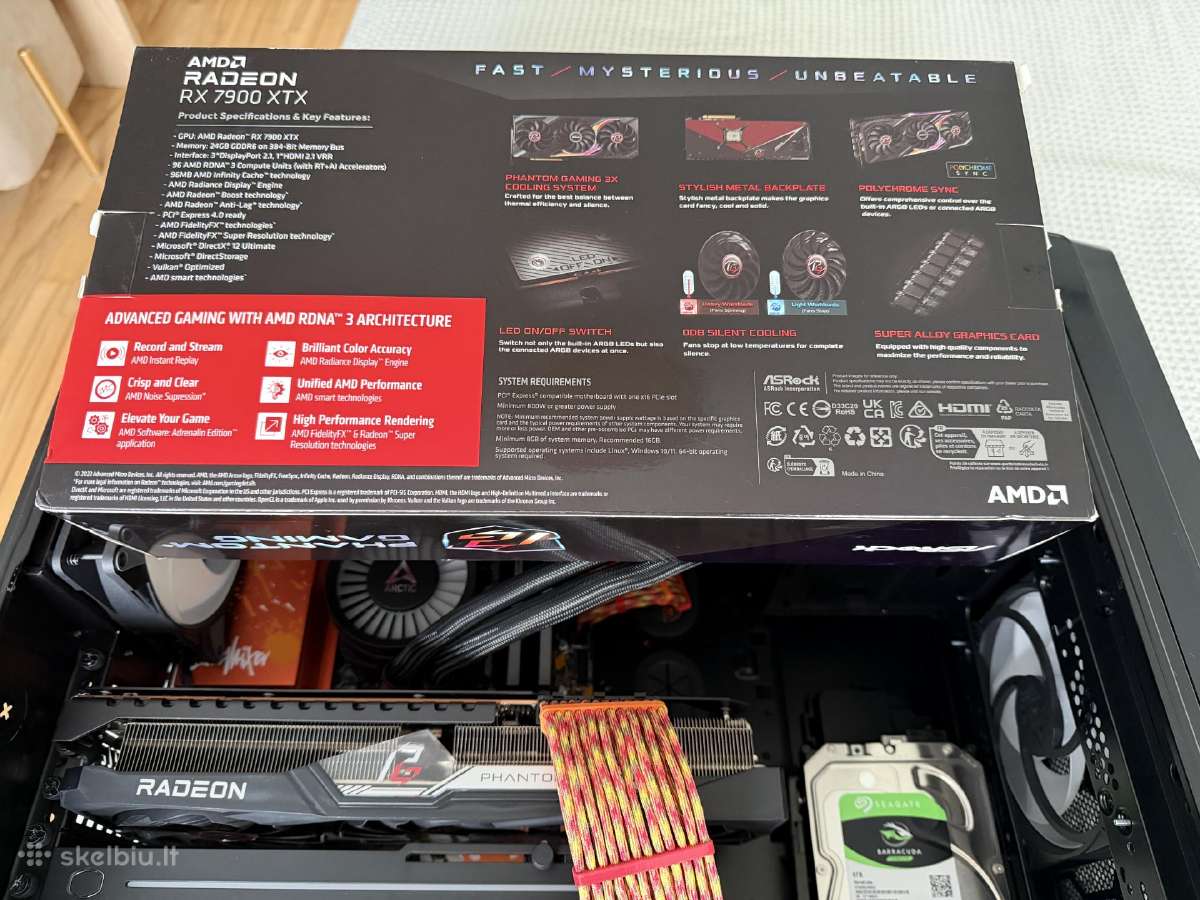 Asrock Radeon Rx 7900 Xtx Phantom Gaming Oc 24 GB - nuotraukos Nr. 2