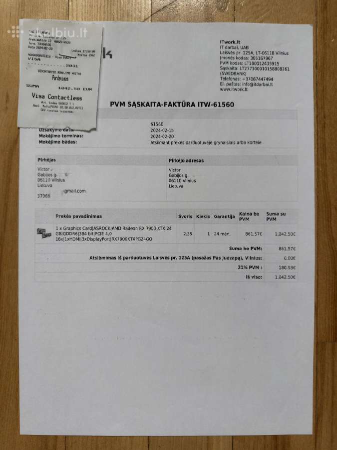 Asrock Radeon Rx 7900 Xtx Phantom Gaming Oc 24 GB - nuotraukos Nr. 9