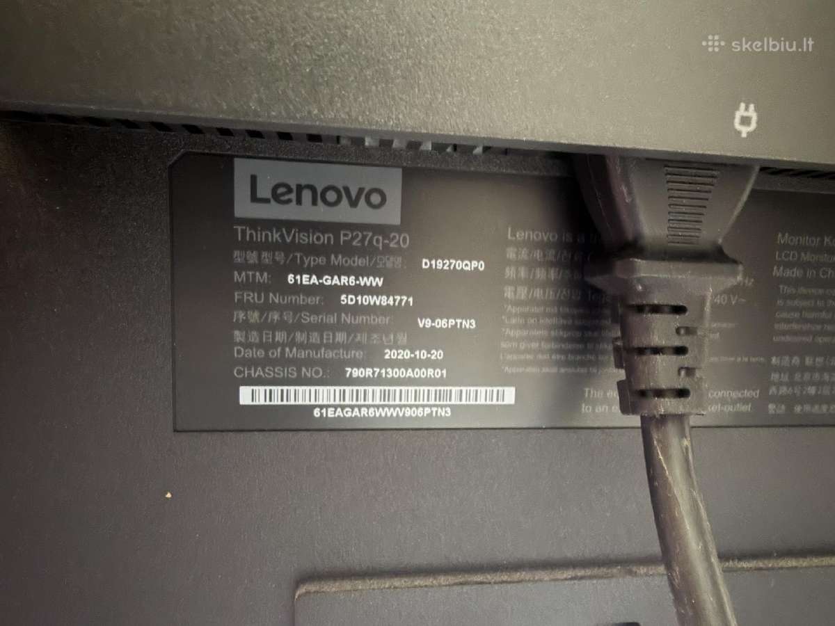Thinkvision P27q-20 4k - nuotraukos Nr. 5