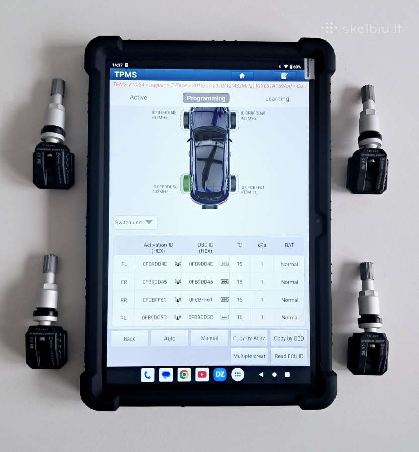 Padangų slėgio davikliai visiems auto Tpms - nuotraukos Nr. 2