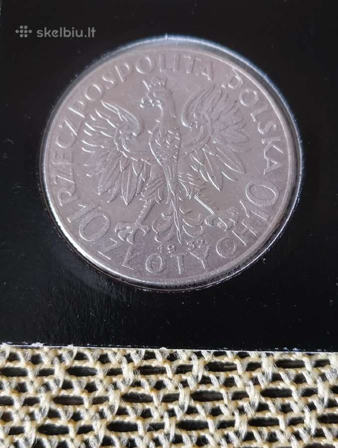 Moneta 10 Zlotų 1932 m.originalas.sidabras. Gero S - nuotraukos Nr. 3