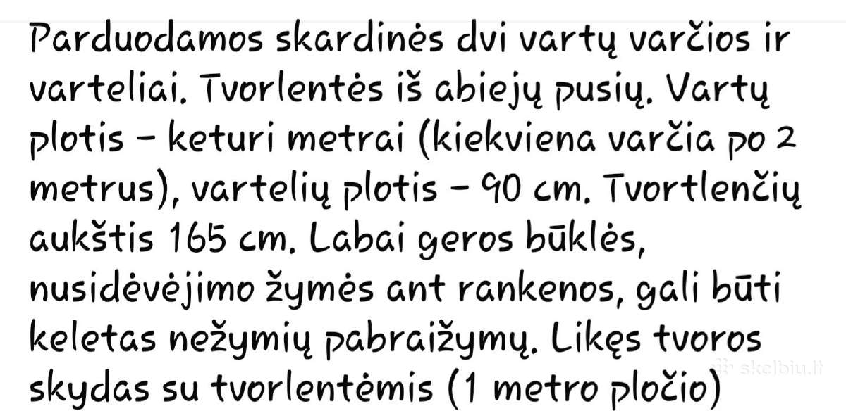 Vartai atveriami su varteliais - nuotraukos Nr. 7