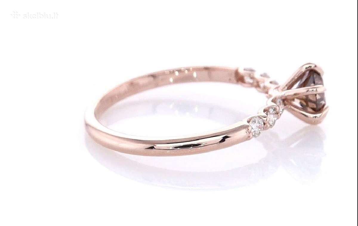 Natūralaus deimanto žiedas – 0,73 ct, 14k auksas - nuotraukos Nr. 3