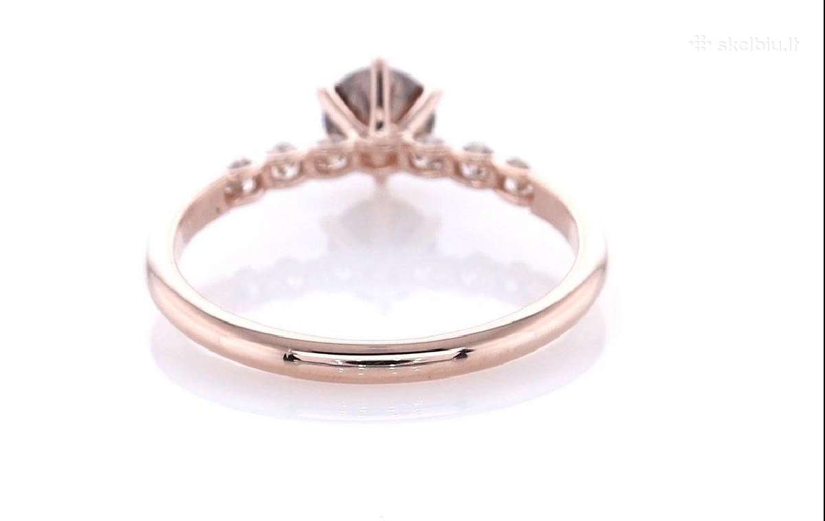Natūralaus deimanto žiedas – 0,73 ct, 14k auksas - nuotraukos Nr. 4