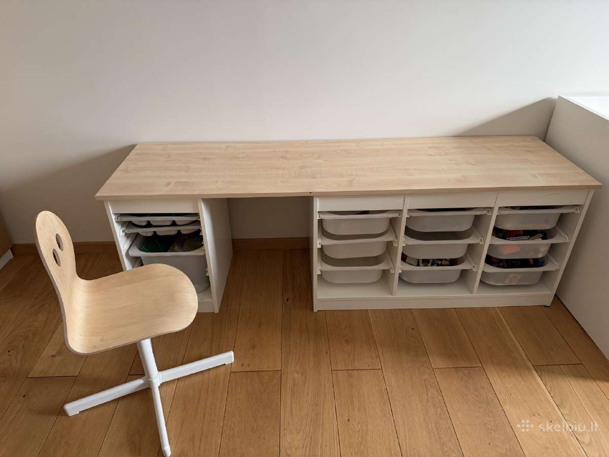 Ikea vaikų daiktų laikymo sistema, stalas, kėdė - nuotraukos Nr. 5