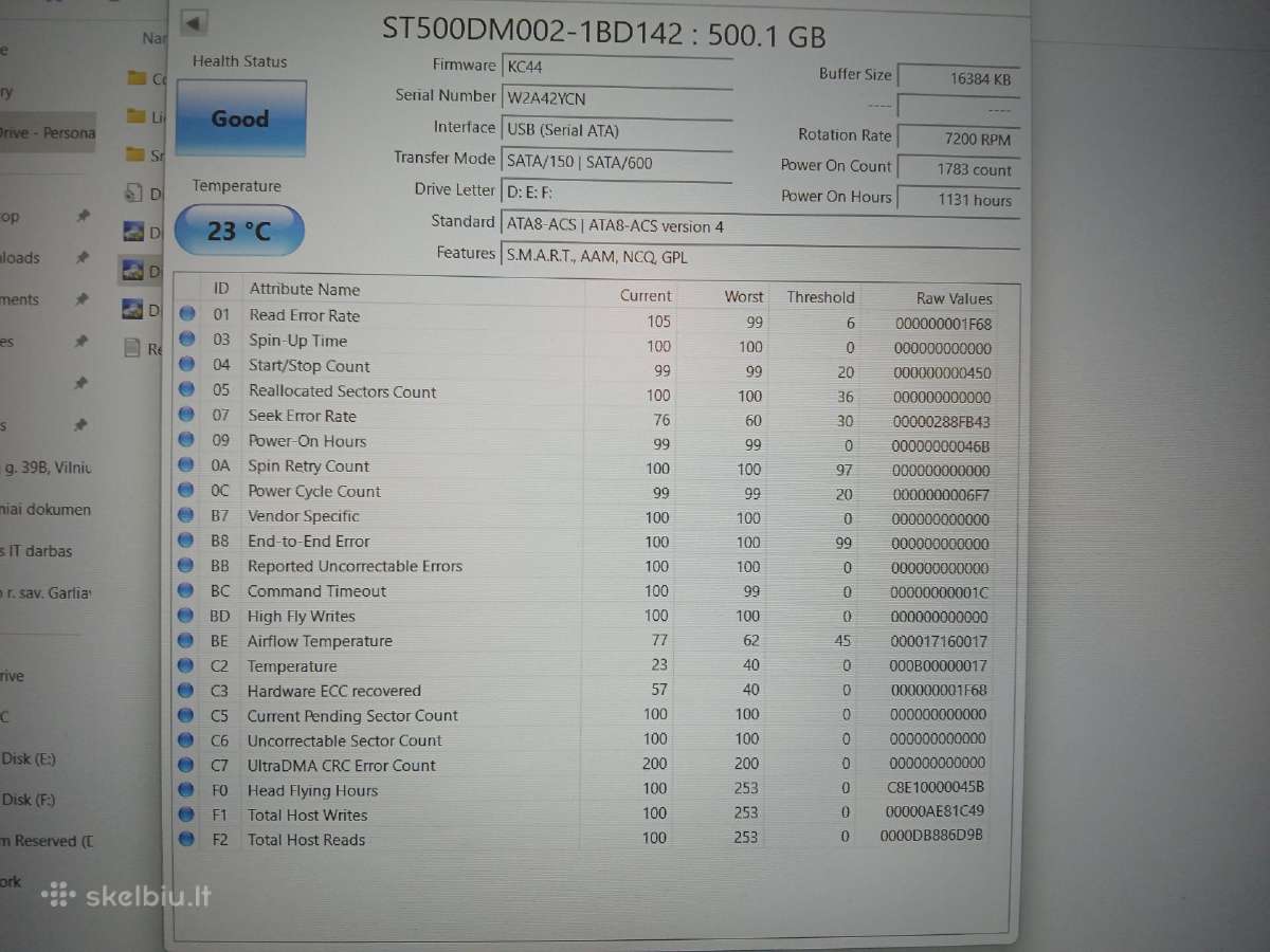 Parduodu Seagate Barracuda 500 GB diskus - nuotraukos Nr. 3