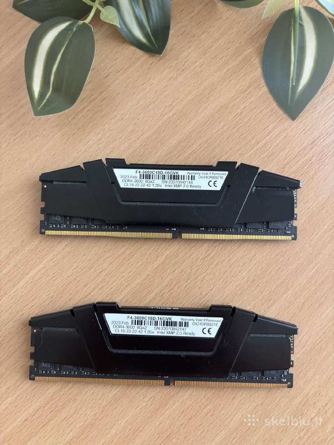 G.skill Ripjaws 16gb (2x8gb) 3600mhz Cl18 - nuotraukos Nr. 2