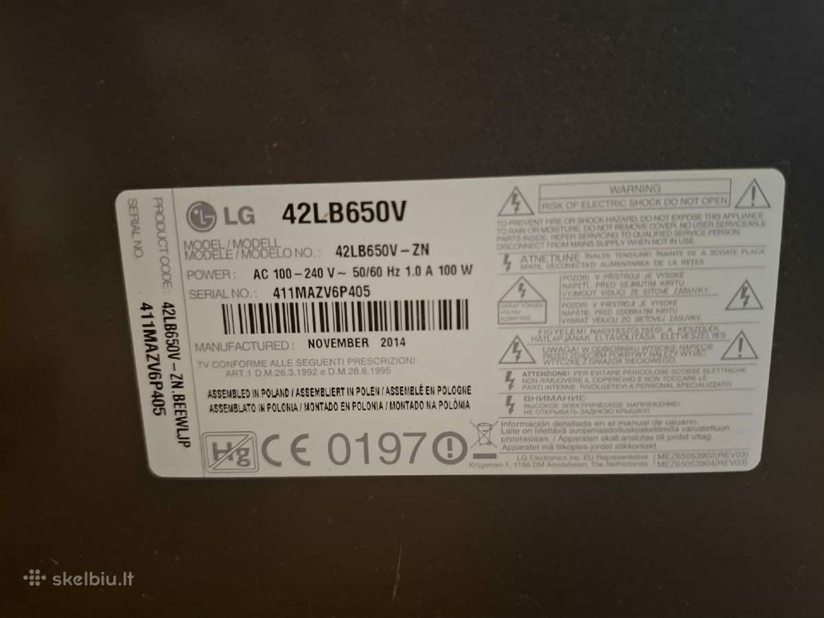 LG 42lb650v – 42" Full HD Smart 3D televizorius - nuotraukos Nr. 4
