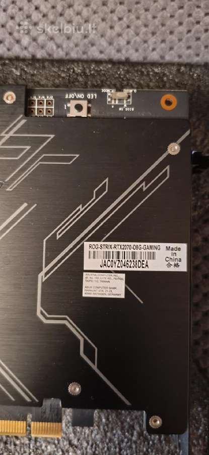 Vaizdo plokštė Asus Rog Strix Rtx 2070 8gb Gaming - nuotraukos Nr. 4