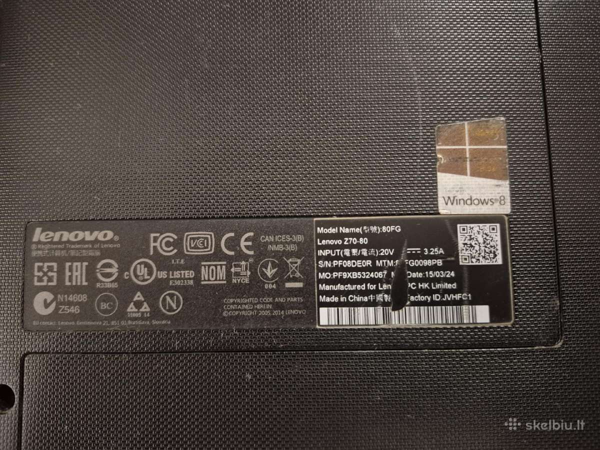 I7-5500u, Nvidia 840m, 12 GB, SSD 240 GB, Ips 17" - nuotraukos Nr. 2