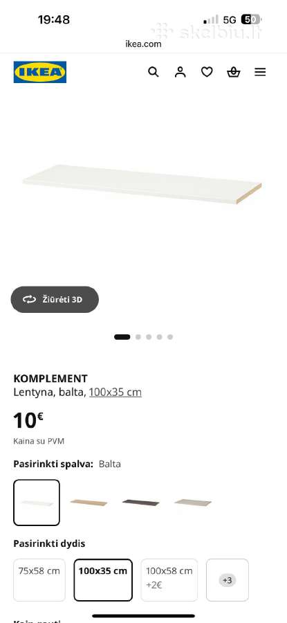 2 Ikea Komplement lentynos (kaina už abi) - nuotraukos Nr. 4