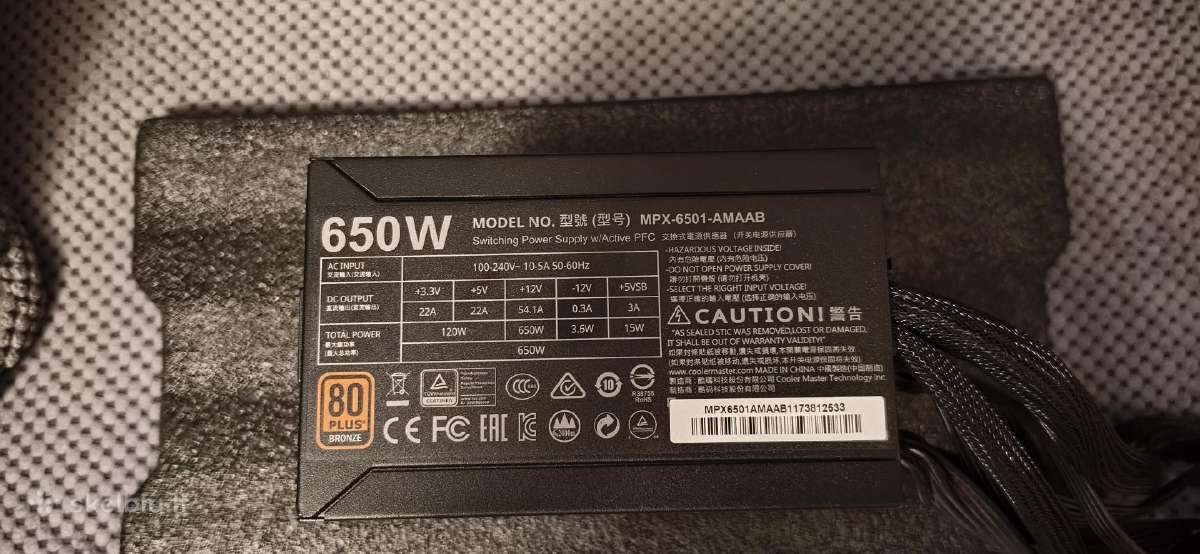 Maitinimo blokas Coolermaster Mpx-650w Bronze - nuotraukos Nr. 2