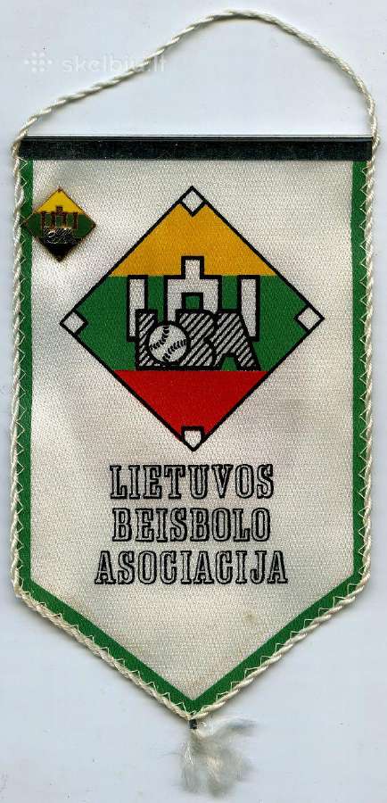 Lietuvos beisbolo asociacija gairelė ir ženklelis - nuotraukos Nr. 2