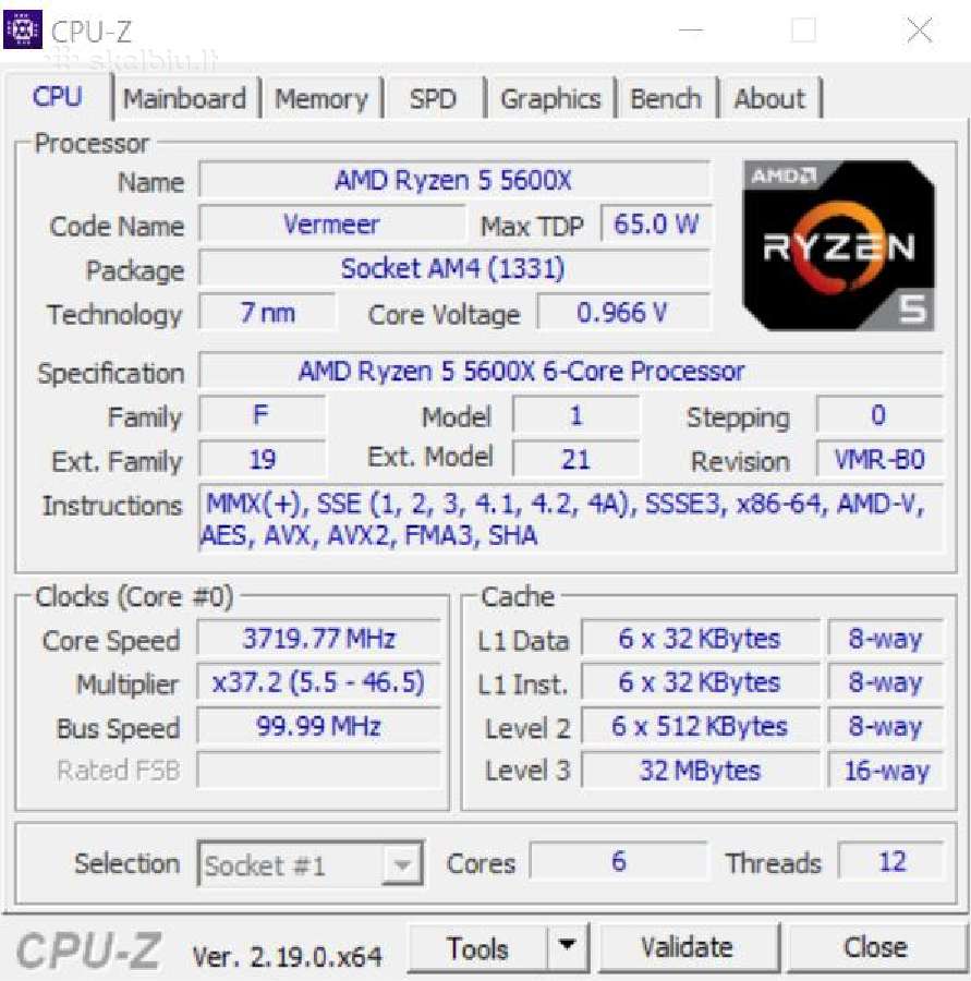 Amd Ryzen 5 5600x - nuotraukos Nr. 7