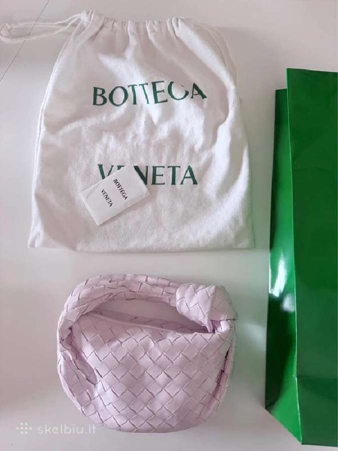 Bottega Veneta Mini Jodie rankinės Pink+chalk Whit - nuotraukos Nr. 4