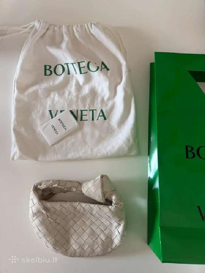 Bottega Veneta Mini Jodie rankinės Pink+chalk Whit - nuotraukos Nr. 5