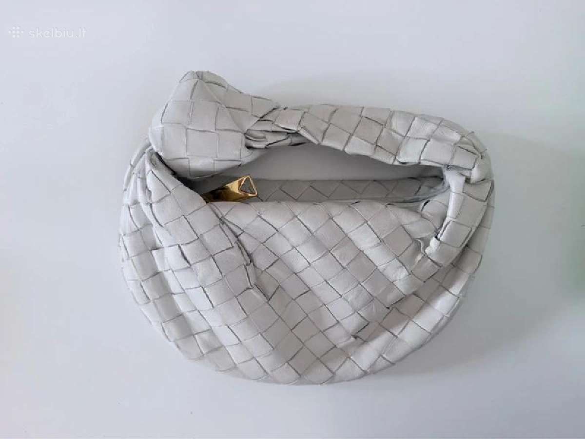 Bottega Veneta Mini Jodie rankinės Pink+chalk Whit - nuotraukos Nr. 7