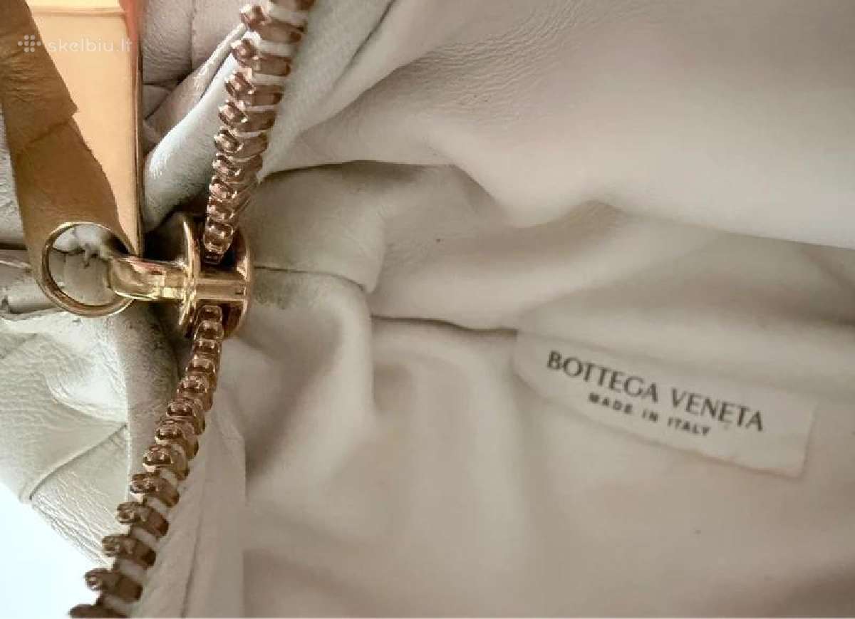 Bottega Veneta Mini Jodie rankinės Pink+chalk Whit - nuotraukos Nr. 10