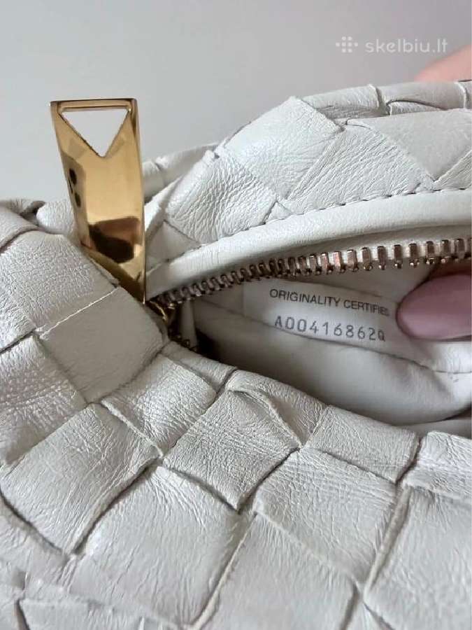 Bottega Veneta Mini Jodie rankinės Pink+chalk Whit - nuotraukos Nr. 11