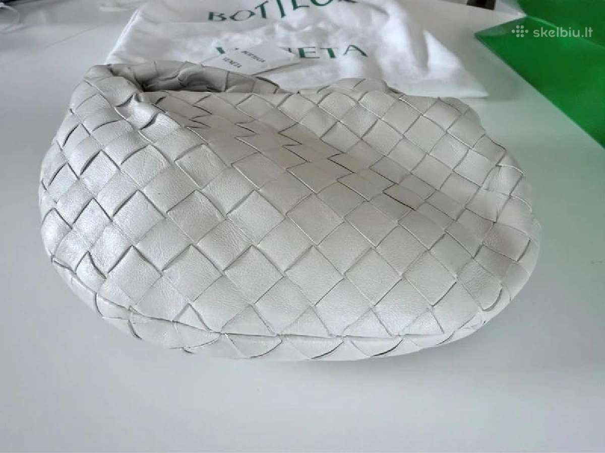 Bottega Veneta Mini Jodie rankinės Pink+chalk Whit - nuotraukos Nr. 12