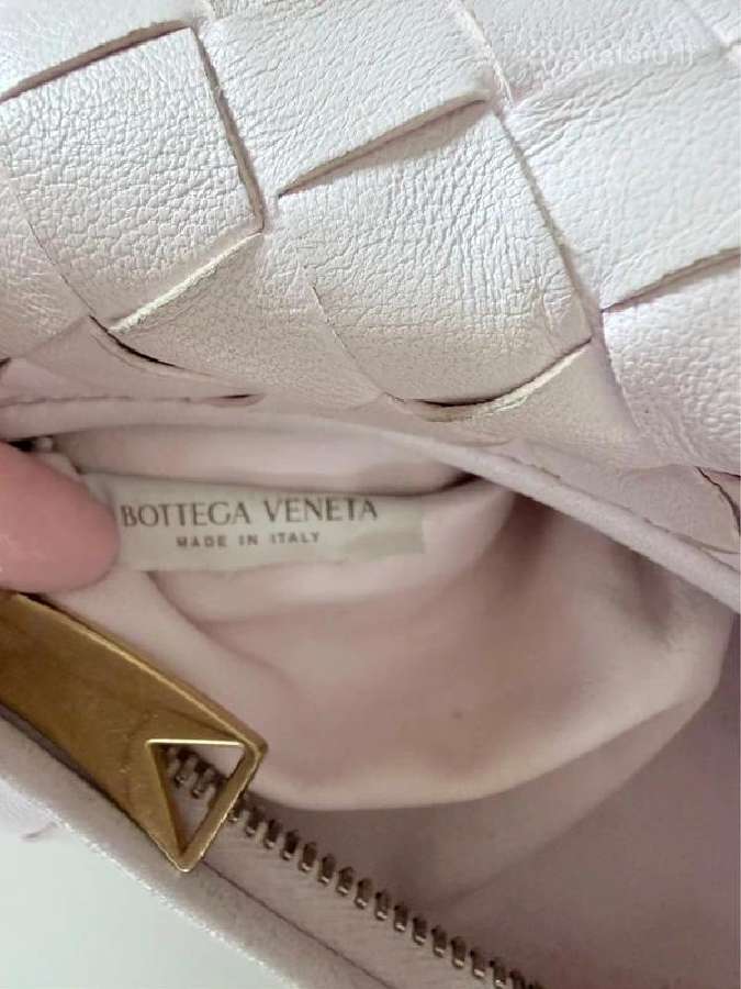 Bottega Veneta Mini Jodie rankinės Pink+chalk Whit - nuotraukos Nr. 18