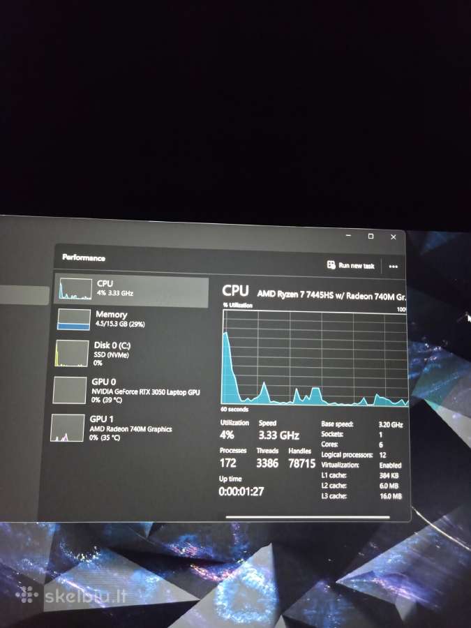 Asus Tuf Gaming A15 - nuotraukos Nr. 3