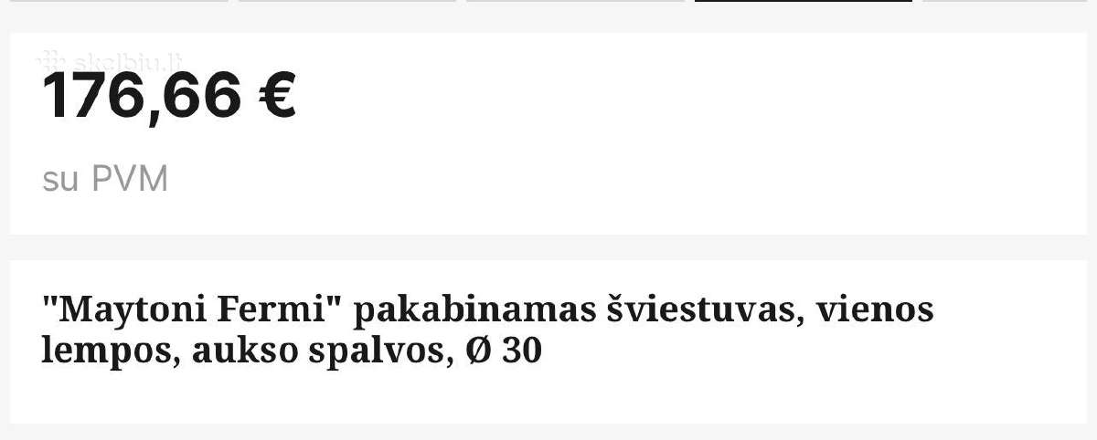 “Maytoni Fermi pakabinamas šviestuvas - nuotraukos Nr. 4