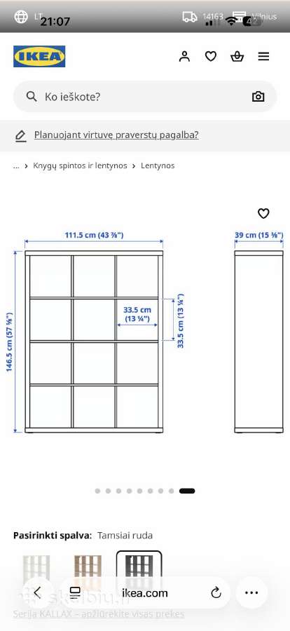 Nauja Ikea Kallax lentyna - nuotraukos Nr. 3