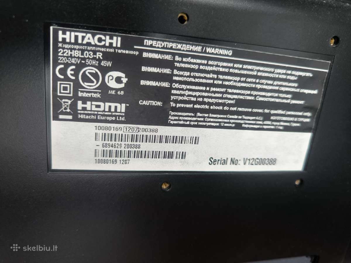 Hitachi televizorius - nuotraukos Nr. 3