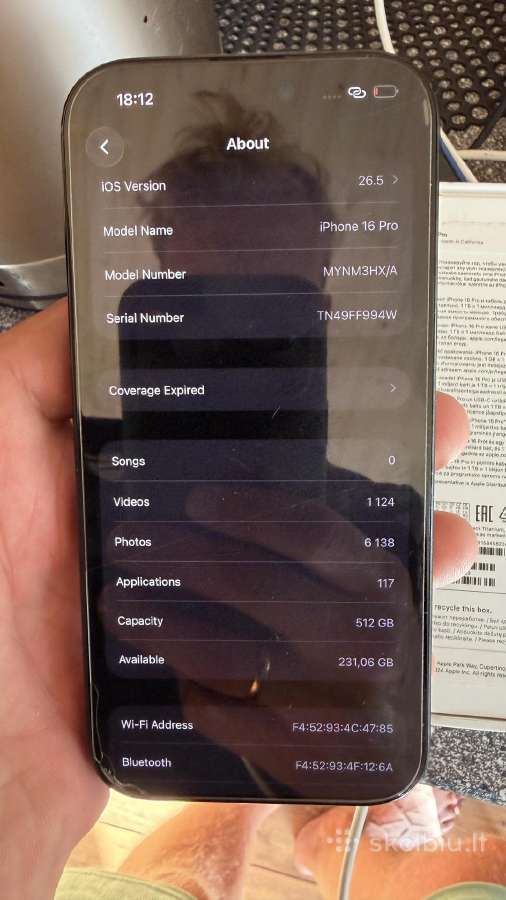 iPhone 16 pro 512gb, Titanium - nuotraukos Nr. 8