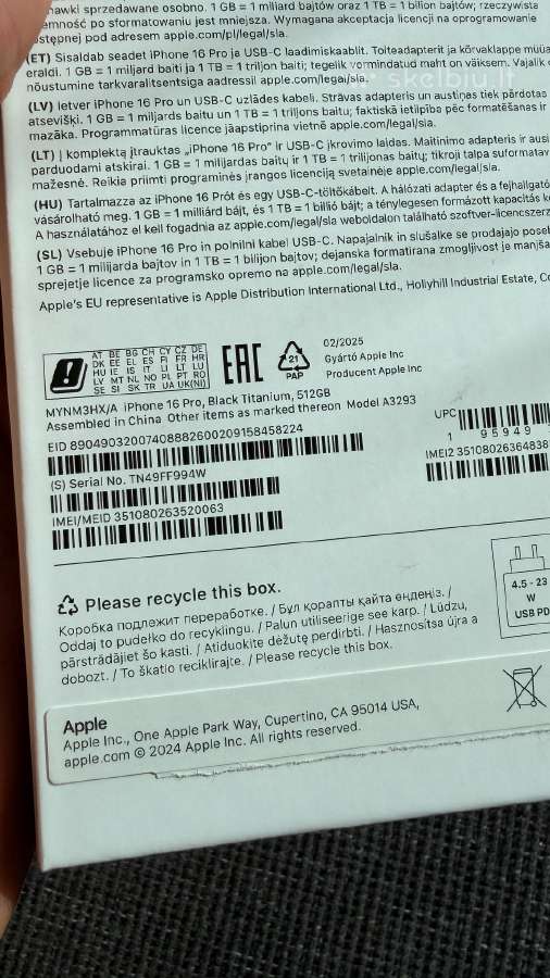 iPhone 16 pro 512gb, Titanium - nuotraukos Nr. 10