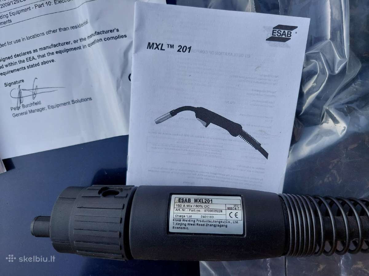 Mig/mag degiklis Esab Mxl201 3m - nuotraukos Nr. 12