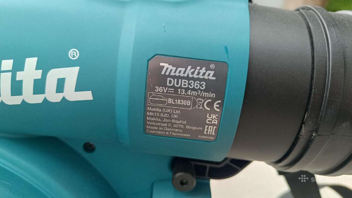 Makita dub363 18v lapų pustuvas lapaputė - nuotraukos Nr. 5