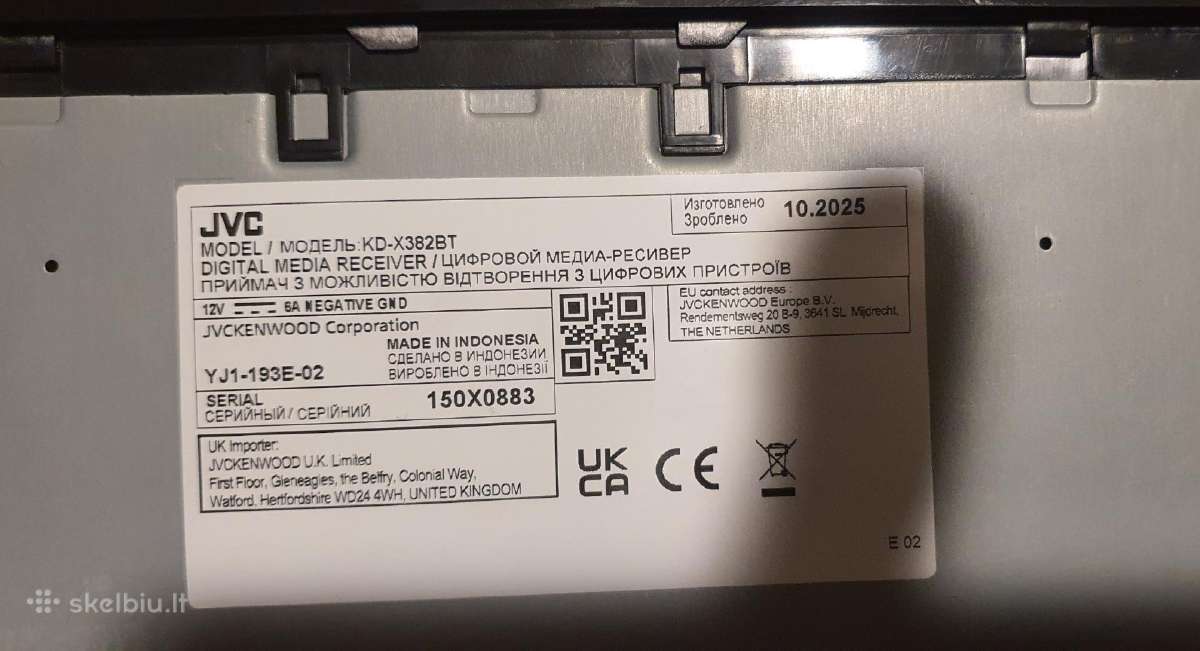 JVC kd-x382bt - nuotraukos Nr. 7