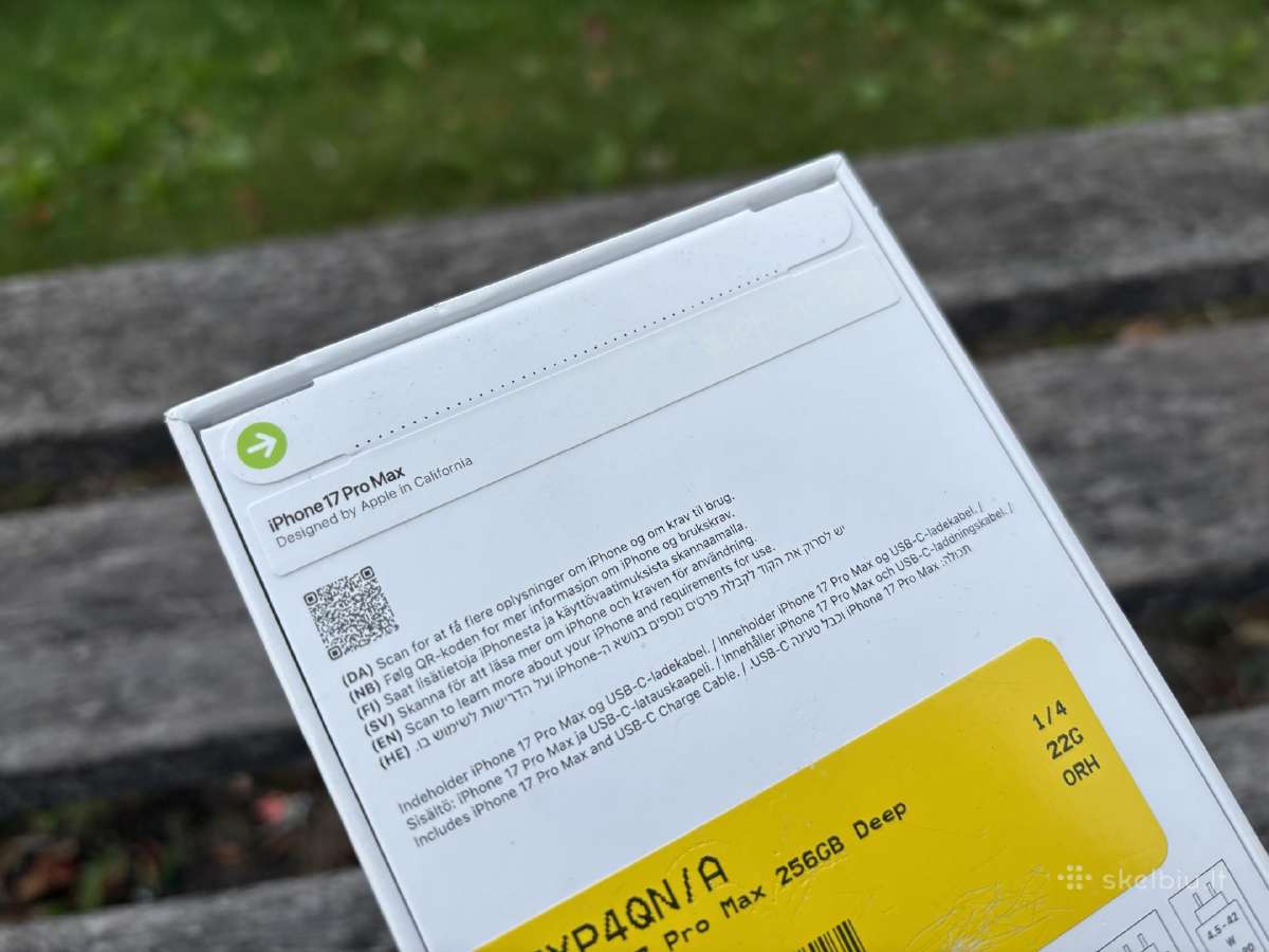 Parduodamas Naujas „iPhone 17 Pro Max“ 256 GB - nuotraukos Nr. 3
