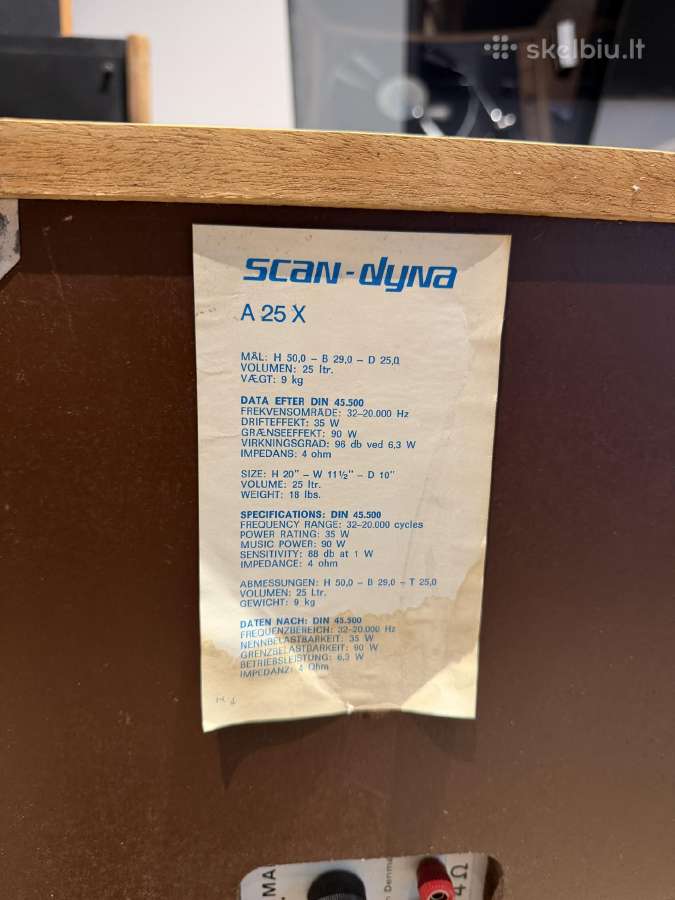 Kolonėlės Dynaco A25x - nuotraukos Nr. 6