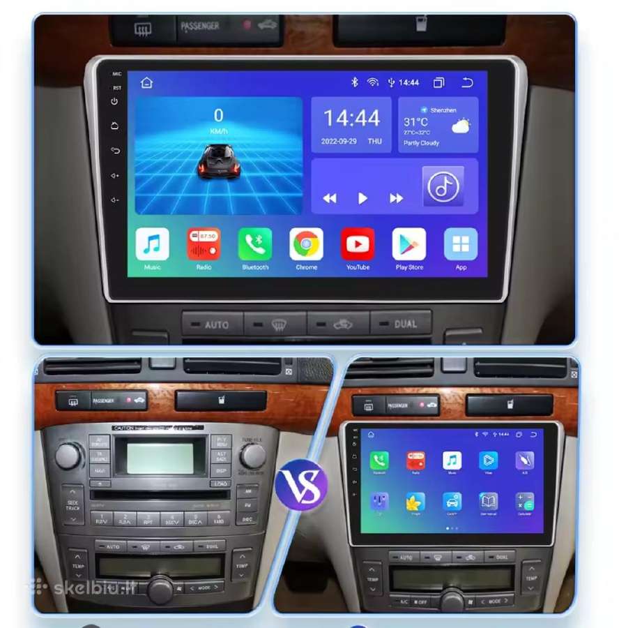 Toyota Avensis T25 2002-2008 Android multimedija - nuotraukos Nr. 5