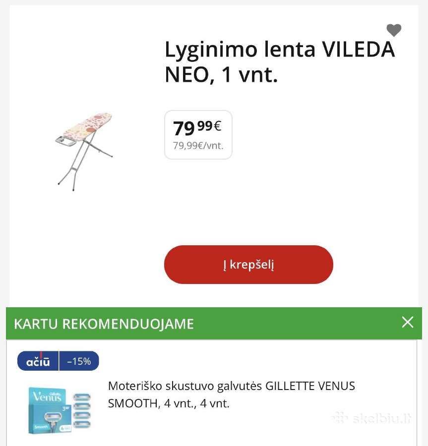 Lyginimo lenta Vileda Neo - nuotraukos Nr. 5