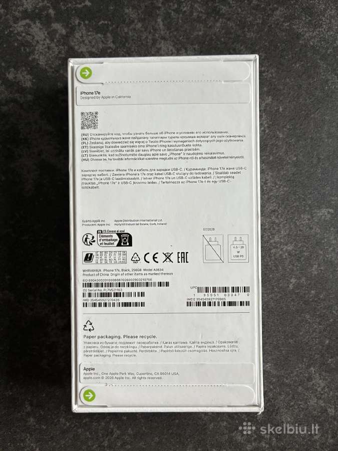 iPhone 17e Black 256gb + Deklas - nuotraukos Nr. 7