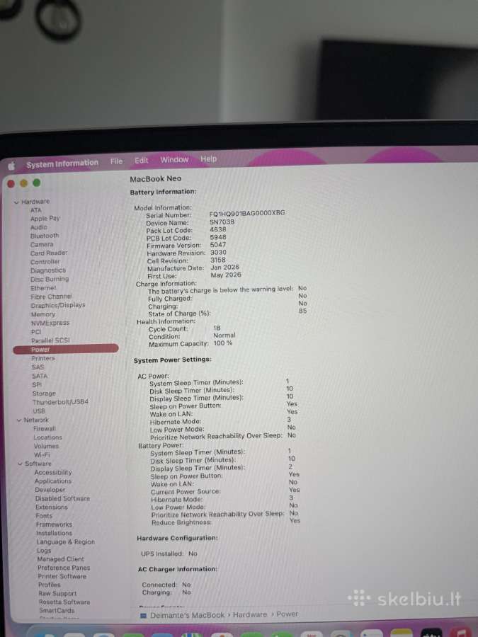 Parduodamas Apple MacBook Neo 13 512gb - nuotraukos Nr. 2