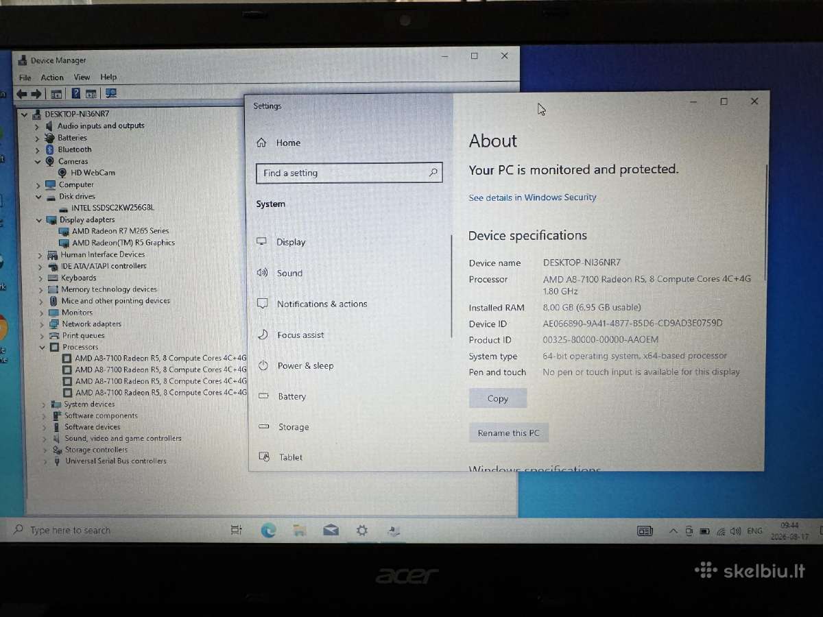 Acer E5-551g - nuotraukos Nr. 4