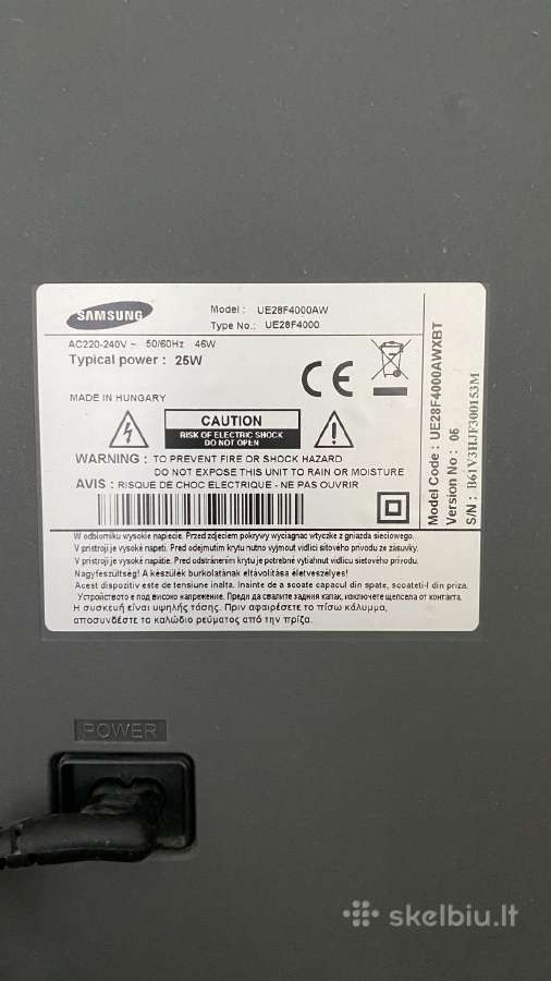 Samsung Ue28f4000aw 28" LED televizorius - nuotraukos Nr. 2