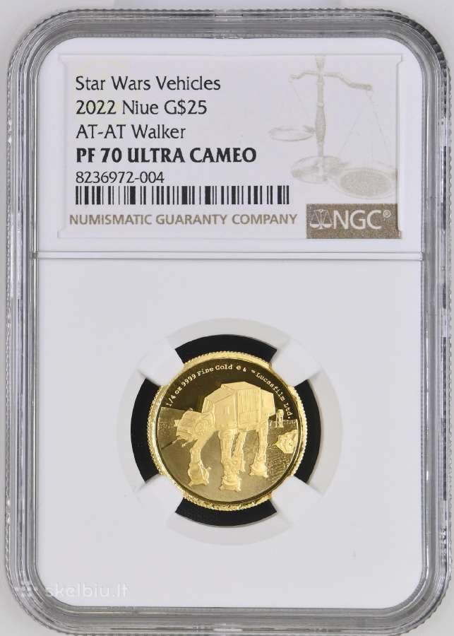 3 Auksinės Star Wars Niue monetos Ngc Pf70 - nuotraukos Nr. 2